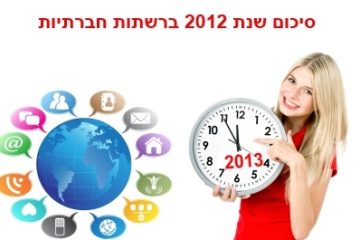 סיכום שנת 2012 ברשתות חברתיות